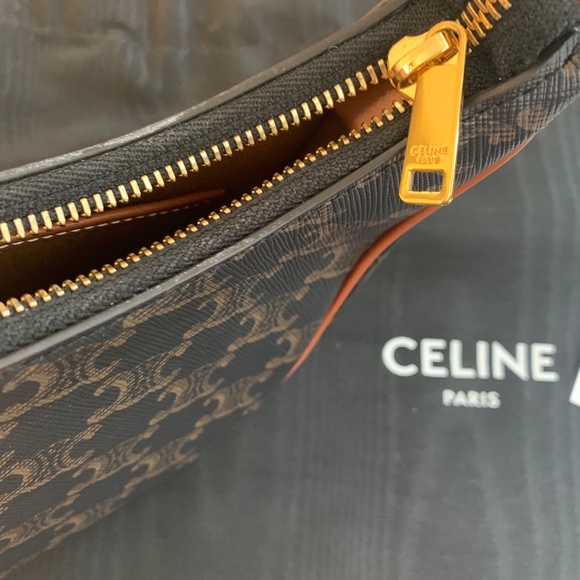 CELINE Ava Bag in Triomphe Canvas and Calfskin - Picture 8 of 12